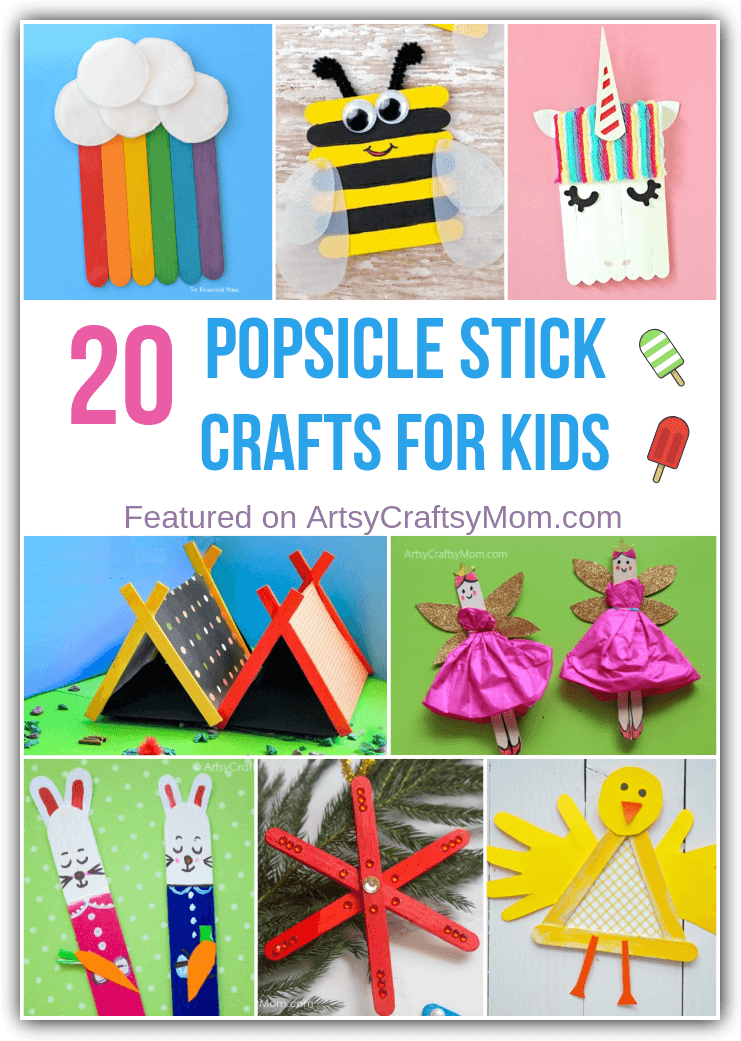 20+ EASY Popsicle Stick Crafts For Kids