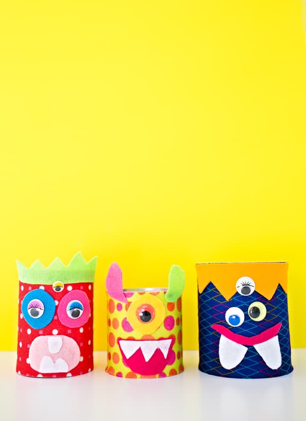15 Fun Monster Crafts for Kids 17 Monsters can be big or small, tiny or tall - but they can certainly be colorful & fun! Here are some easy & fun monster crafts for kids to make for Halloween!