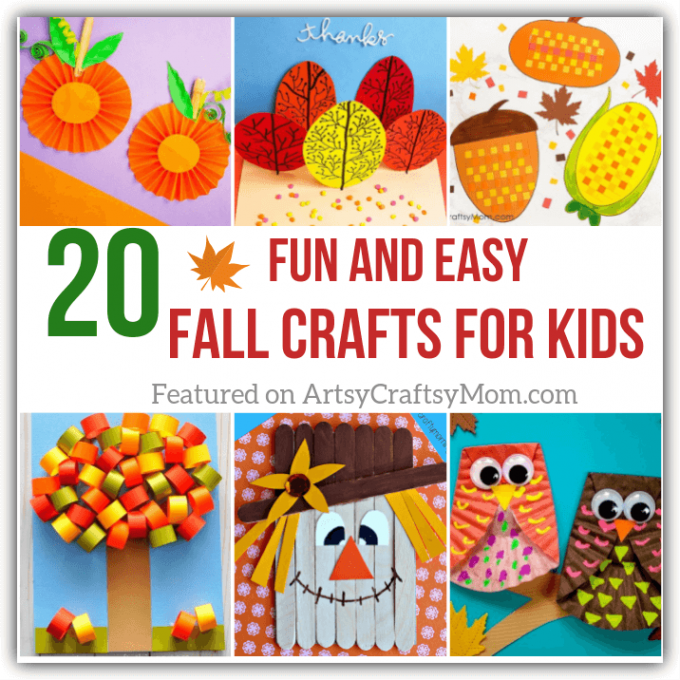 Celebrate the season of pumpkins, falling leaves and pie with some fun and easy fall crafts for kids! Includes owls, foxes, hedgehogs, apples and more!!