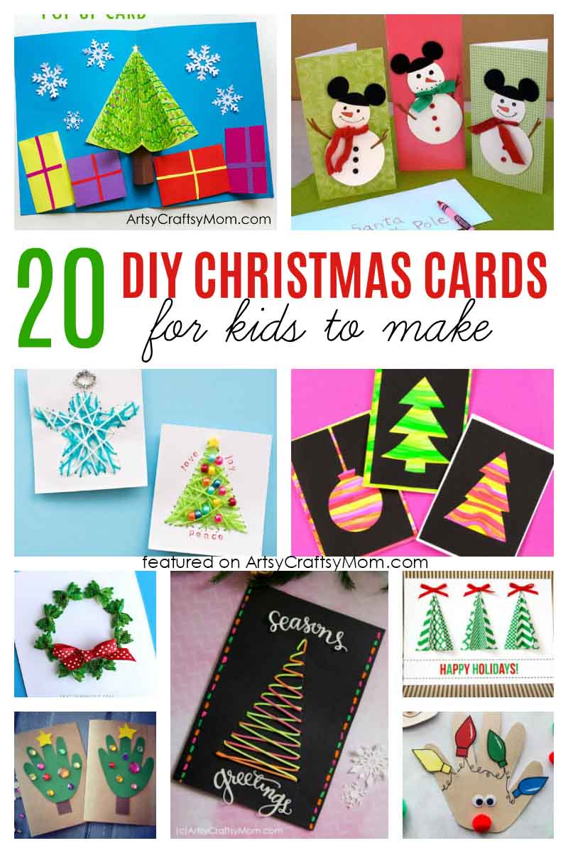 20 SIMPLE AND SWEET DIY CHRISTMAS CARD IDEAS FOR KIDS 8