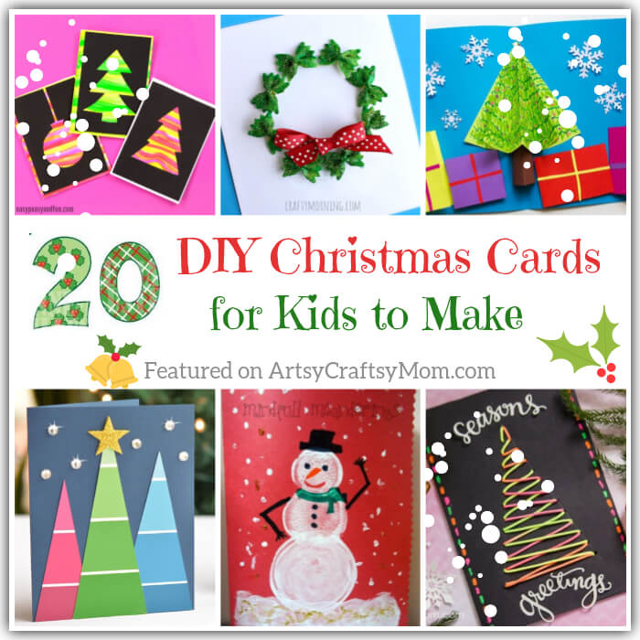 20 Simple and Sweet DIY Christmas Card Ideas for Kids