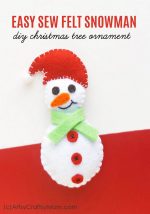 Felt Snowman Christmas Ornament + Free Template