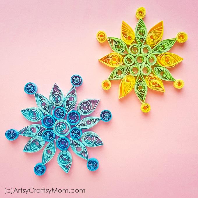 Make this pretty paper quilled snowflake craft to decorate your holiday cards, gifts or your room! Check out the full tutorial for detailed steps.