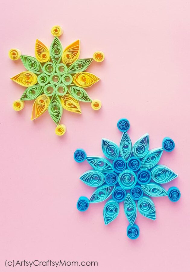 Make this pretty paper quilled snowflake craft to decorate your holiday cards, gifts or your room! Check out the full tutorial for detailed steps.