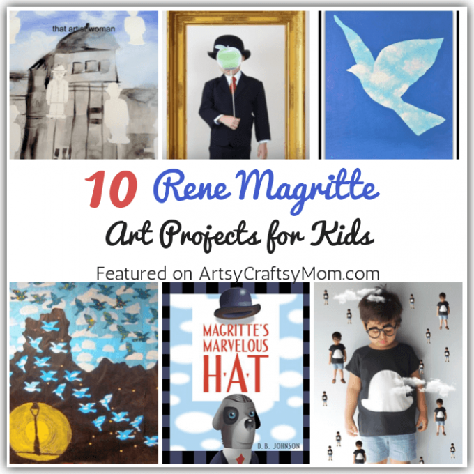 Magritte was an artist who painted regular people and objects - in a completely irregular style! Learn more about this cheeky artist with these 10 Rene Magritte Art Projects for Kids.