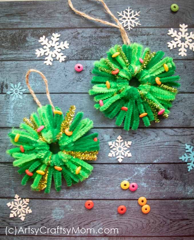 3 Easy Christmas Ornaments using Pipe Cleaner