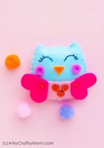 Handmade Felt Valentine Owl – Classroom Valentine Craft