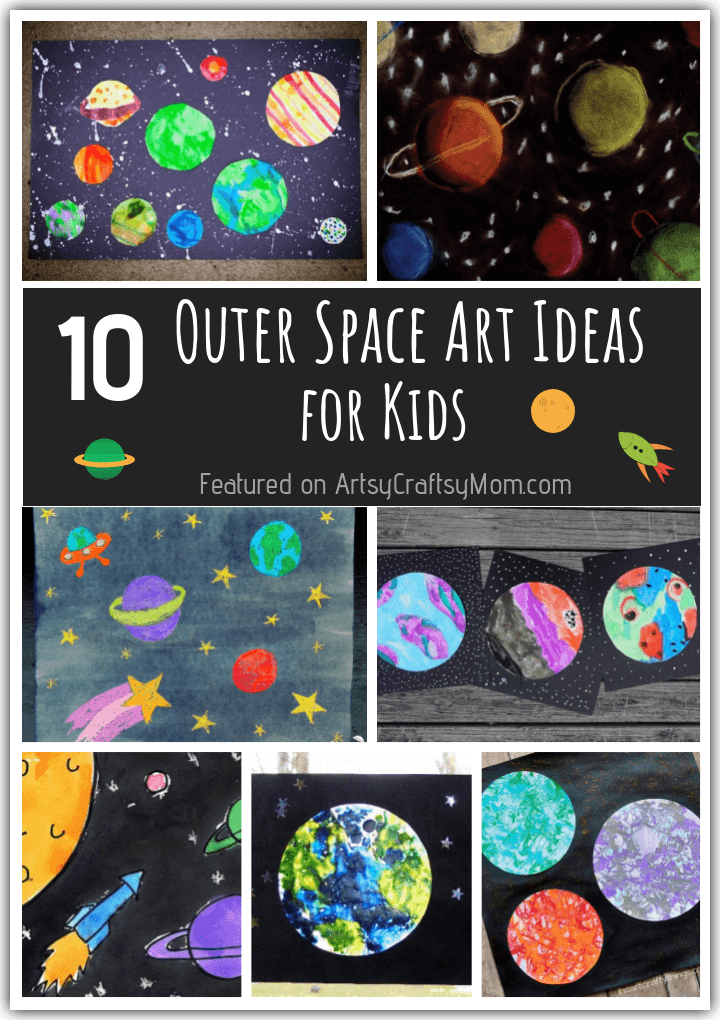 outer space simple art design