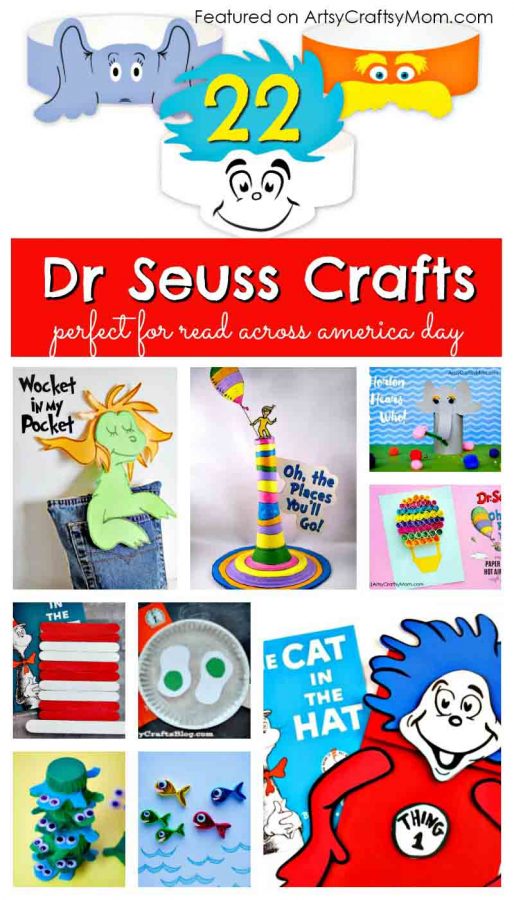 22 Fun Dr Seuss Crafts for Kids | Read Across America Day |Dr Seuss Day