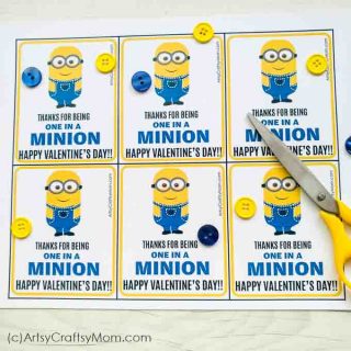 Free You are one in a Minion Valentine Printable Gift Tags