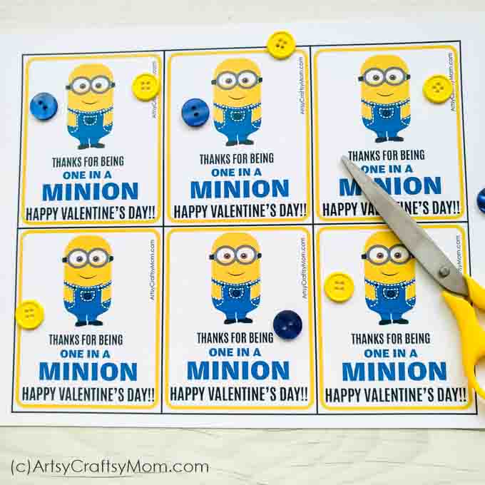 Free You are one in a Minion Valentine Printable 1