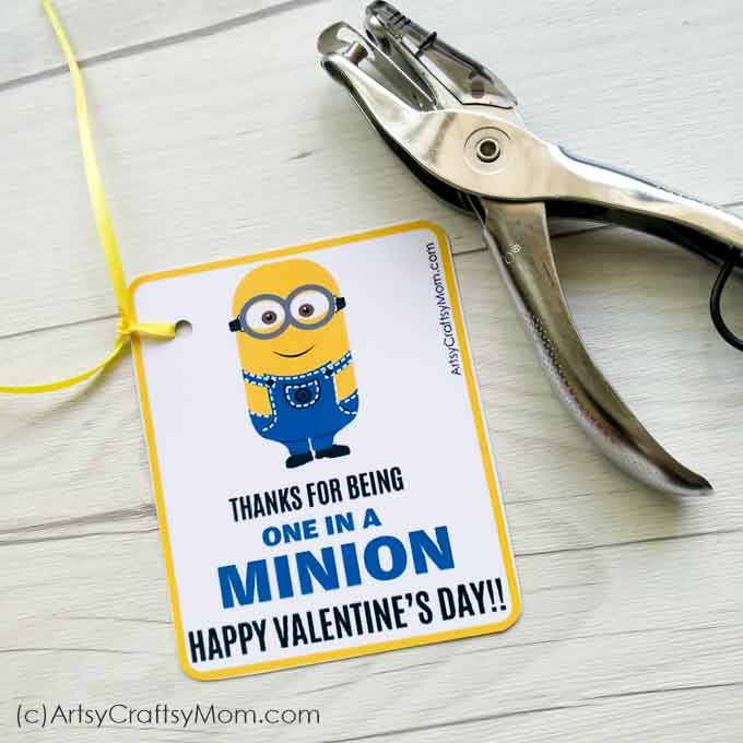 Free You are one in a Minion Valentine Printable 4