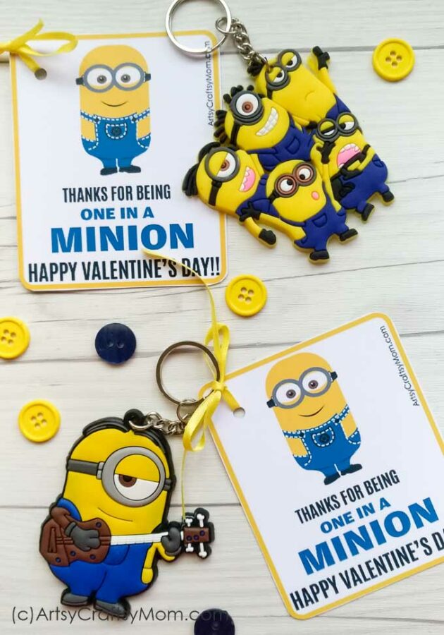 Grab the You are one in a Minion - Free Printable Gift Tags perfect for classroom treats for Valentine’s Day!