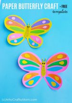 Paper Butterfly Craft+ Free Template