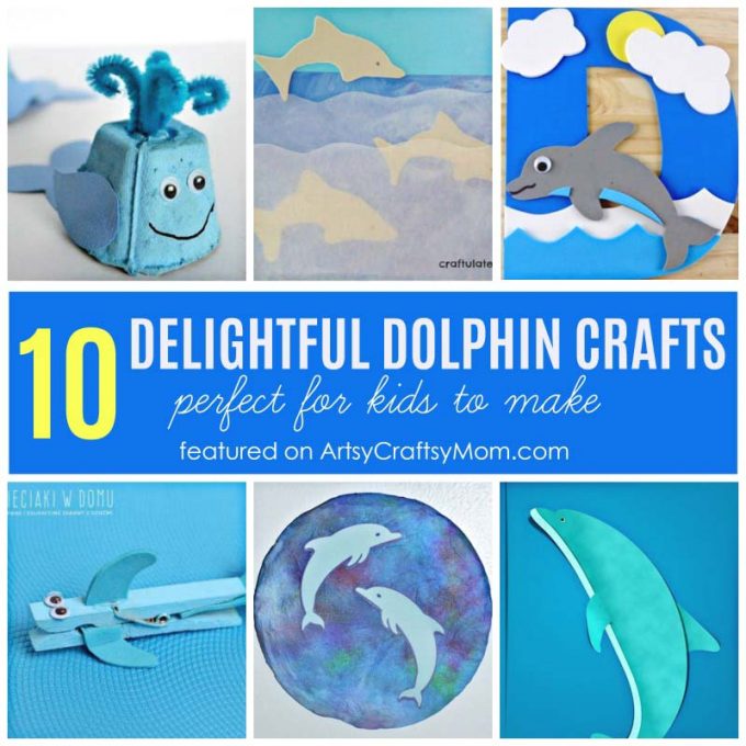10 DELIGHTFUL DOLPHIN CRAFTS FOR KIDS- Origami Dolphin, egg carton dolphin, printable dolphin templates and more