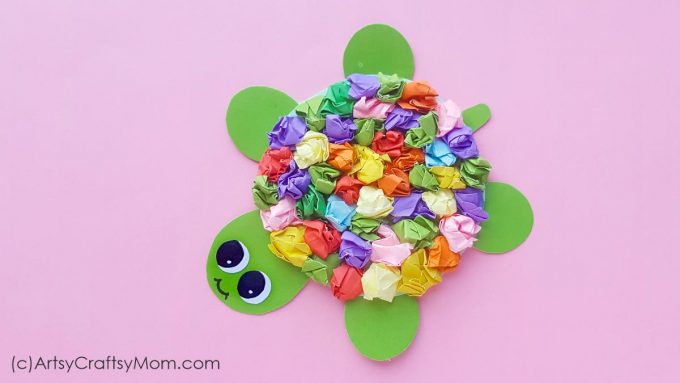Whether it's Kroopa Troopa from Mario or Yertle the Turtle from Seuss, turtles are quite popular! Now have your own pet with a Crumpled Paper Turtle Craft!