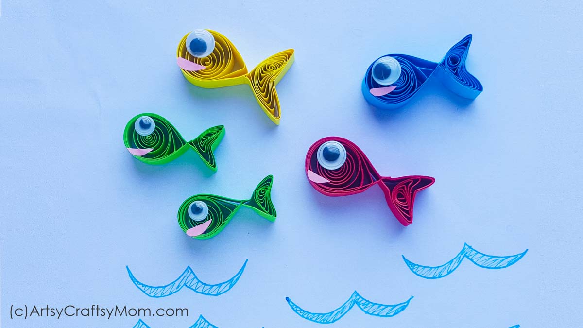 One Fish Two Fish Paper Quilling Craft | Dr Seuss Craft for Kids