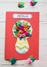 Crumpled Paper Flower Mother’s Day Card