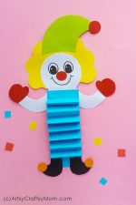 Paper Clown Puppet For Kids + Free Printable Template