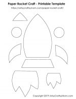 Paper Rocket Craft for Kids + Free Printable Template