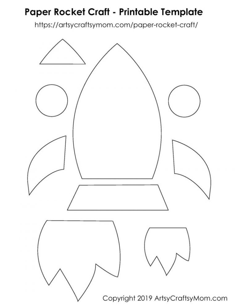 Paper Rocket Craft for Kids + Free Printable Template