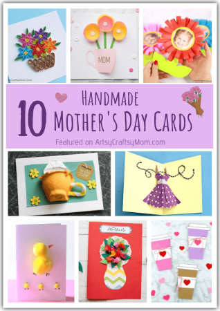 Nothing can beat these adorable Handmade Mother's Day Cards to bring a big smile on Mom's face! Easy ideas for kids of all ages to try and make!