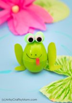 Recycled Plastic Egg Frog Craft