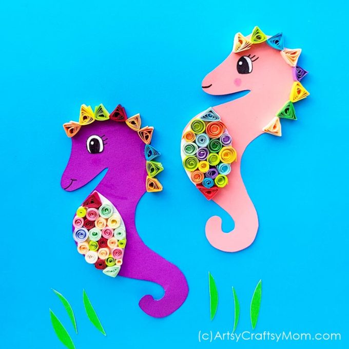 Intrigued by seahorses? Let's learn more about these mysterious animals with a Paper Quilled Seahorse Craft - perfect for beginners to paper quilling!