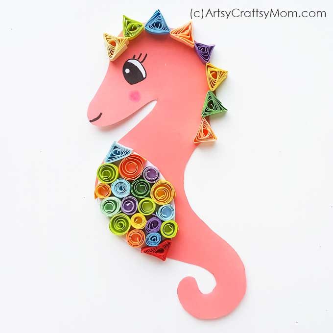 Intrigued by seahorses? Let's learn more about these mysterious animals with a Paper Quilled Seahorse Craft - perfect for beginners to paper quilling!