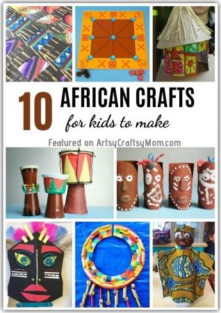 These traditional African crafts for kids teach us about the rich and colorful heritage of the African continent! Play games, create art and have fun!