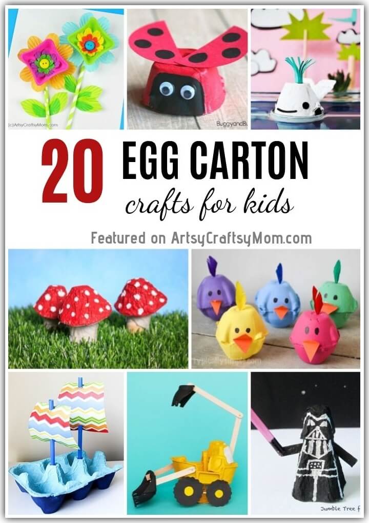 Egg Carton Flowers Craft - Our Kid Things