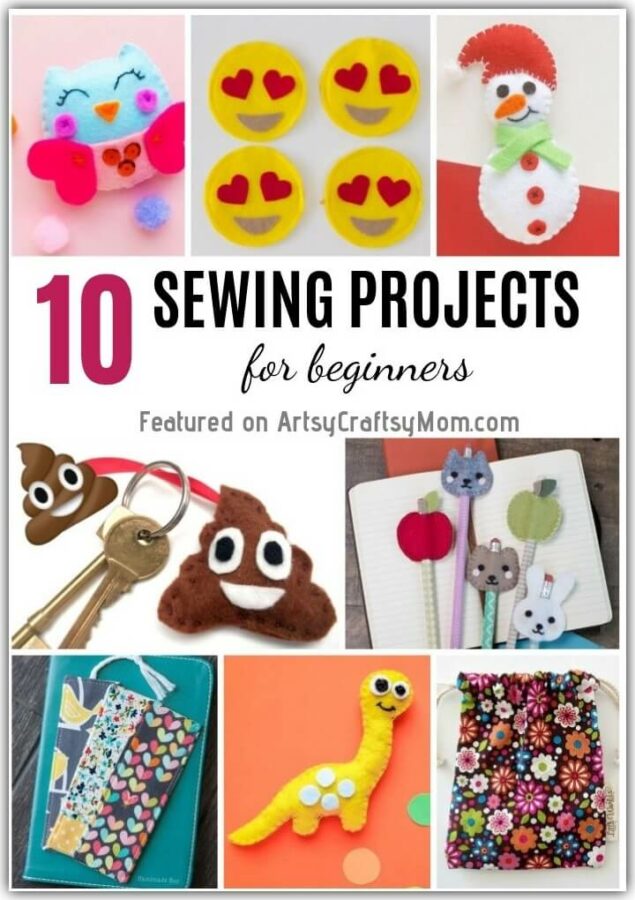 Learn a life skill and have fun at the same time with these simple sewing projects for beginners! Let kids make pencil toppers, bag tags, plushies and more!