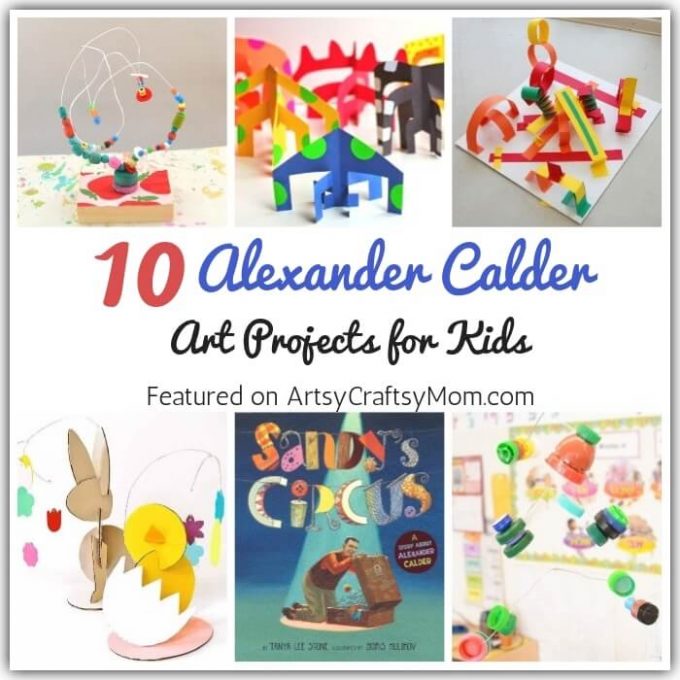 Science meets art in these amazing Alexander Calder Art Projects for Kids! Play with lines, shapes and colors to make beautiful sculptures and paintings!