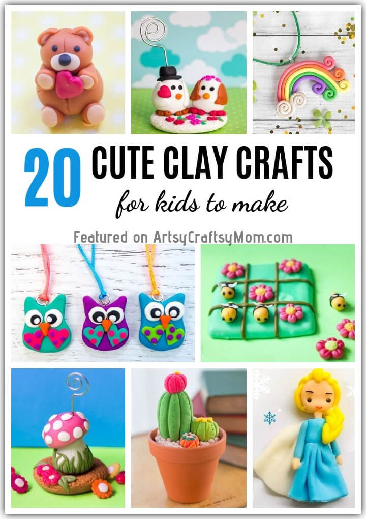 Clay Art Crafts for Kids, Air Dry Clay Crafts