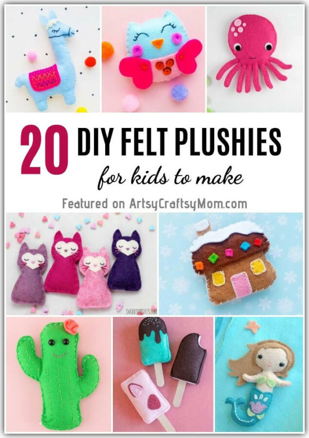 These Adorable DIY Felt Plushies are perfect for sewing beginners and even kids can make them! They also make great gifts for birthdays or any occasion!