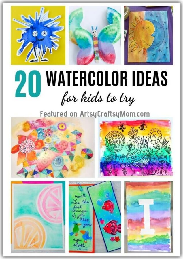 Introduce kids to the world of watercolors with these fun and easy to do watercolor projects for kids! Learn new techniques, ideas and get creative!