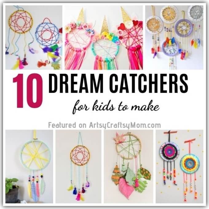 Hold on to the good dreams and let go of the bad ones with these DIY Dream Catchers! Easy and pretty projects that are perfect for World Dream Day.