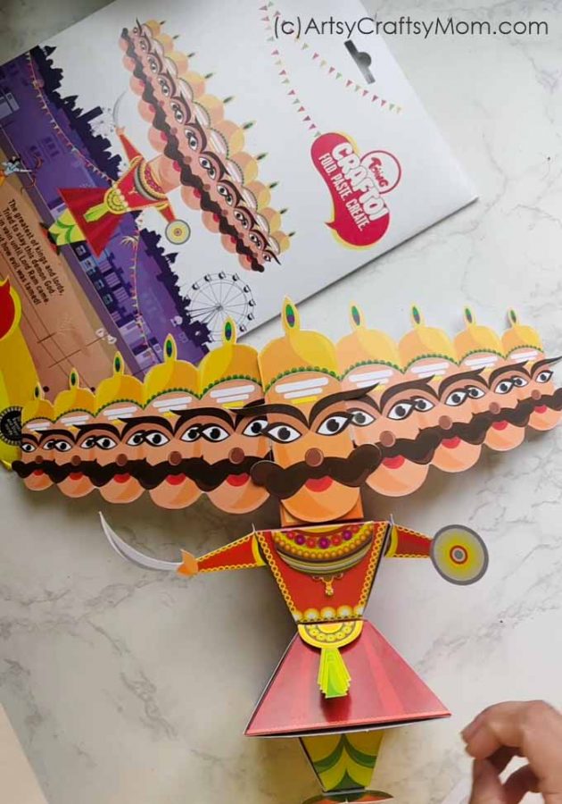DIY Ravan Puppet Craft 2