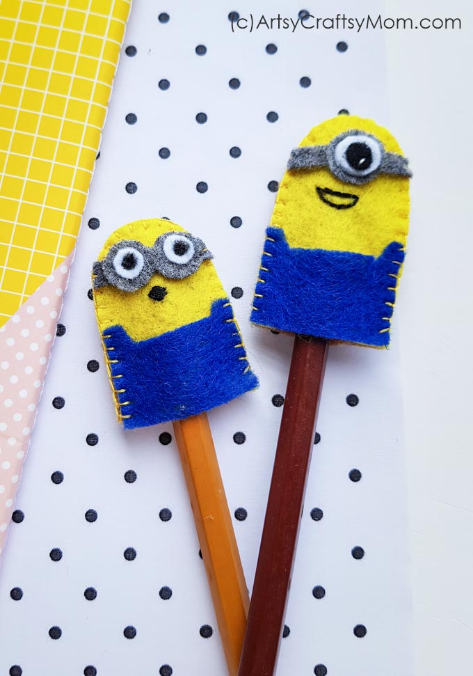 Use this DIY Felt Minion Pencil Topper to add some brightness to your everyday school work! Now you're all ready to dance to the 'Happy' song!
