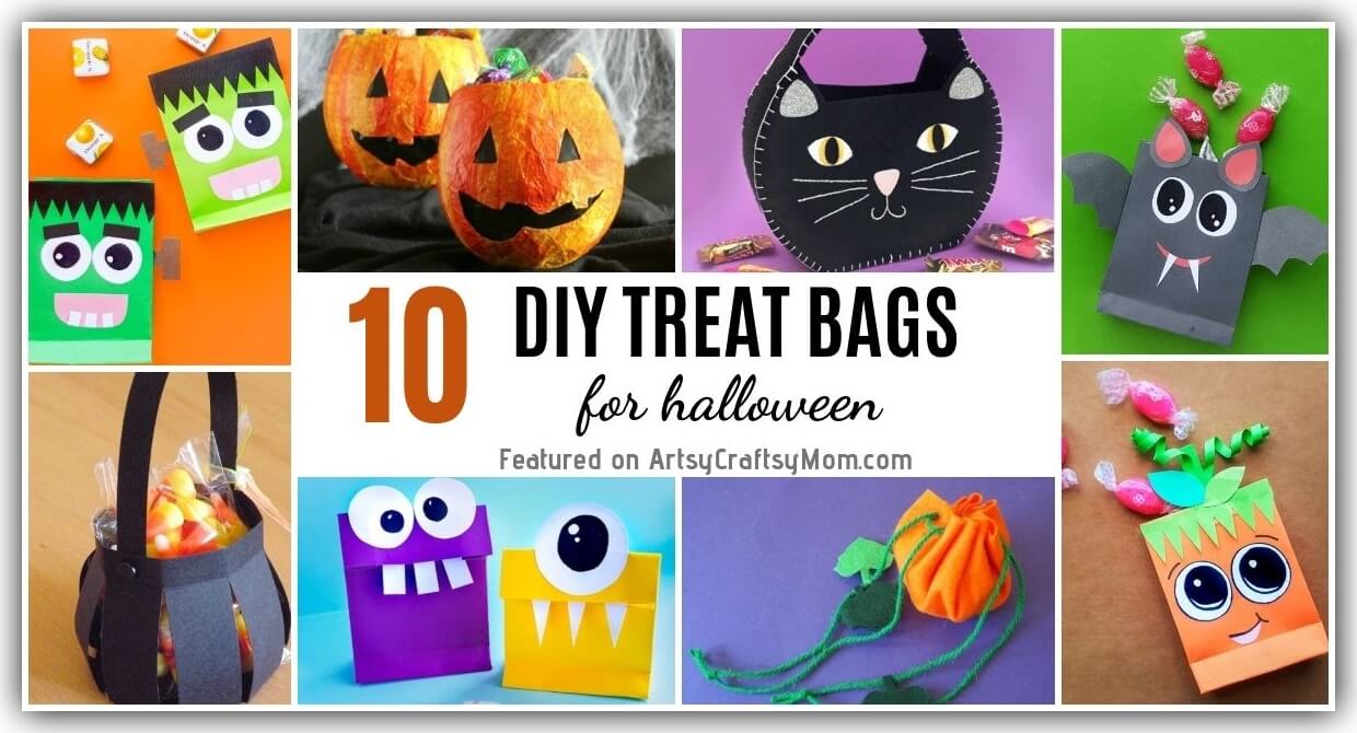 Amazon.com: Halloween Treat Bags Party Favors - 40 Pcs Kids Halloween Candy  Bags for Trick or Treating, Halloween Tote Bags with Handles, Paper Gift  Bags for Treats Snacks, Halloween Goodie Bags Party