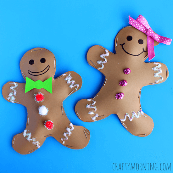 'Tis the season to have fun with the gingerbread man and he's not running away! Celebrate the little guy with some Adorable Gingerbread Man Crafts for Kids!