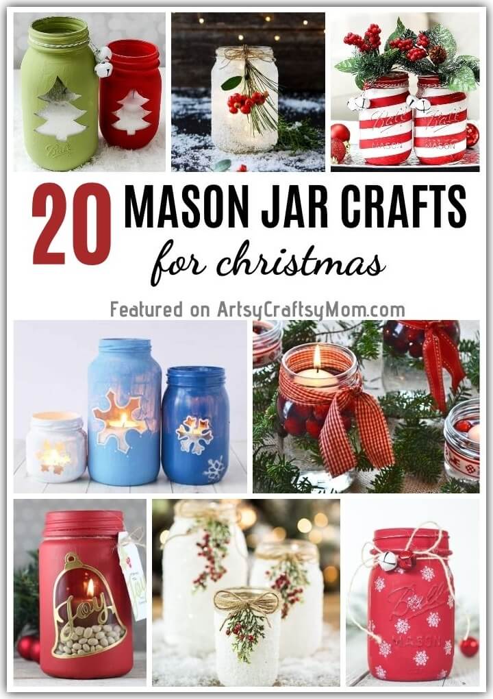 Mason Jar Christmas Ornament Miniature Farmhouse Christmas Decor 