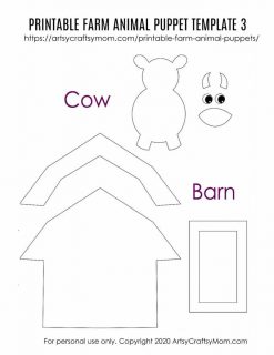 Farm Animal and Barn Template