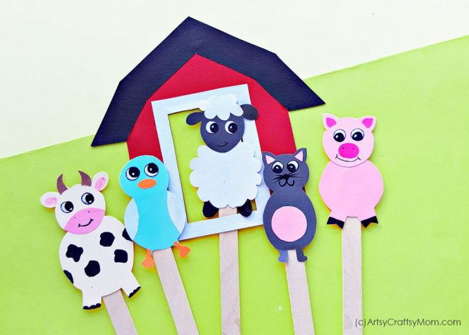 Put on your very own puppet show with these adorable Printable Farm Animal Puppets!! Download, print, assemble and get ready to have some farm-theme fun!