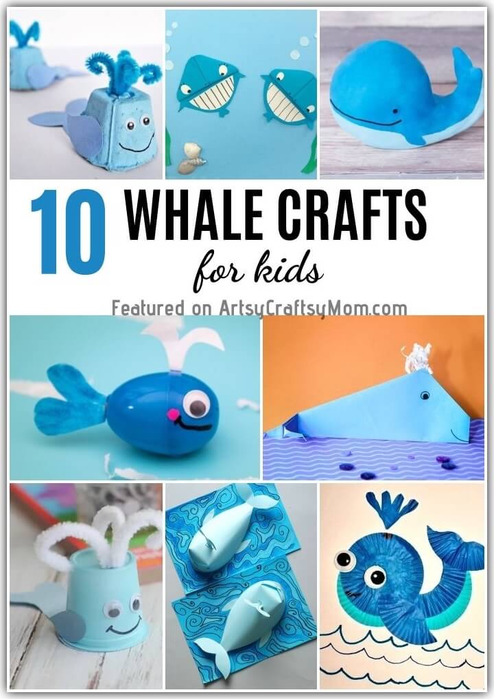 Easy paper cup whale craft ideas for preschoolers - DIY ART PINS