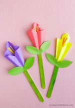 Paper Calla Lily Flower Craft for Kids