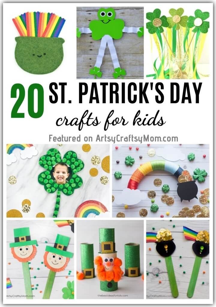 Easy Dot Art Shamrock Craft For Kids - St. Patrick's Day