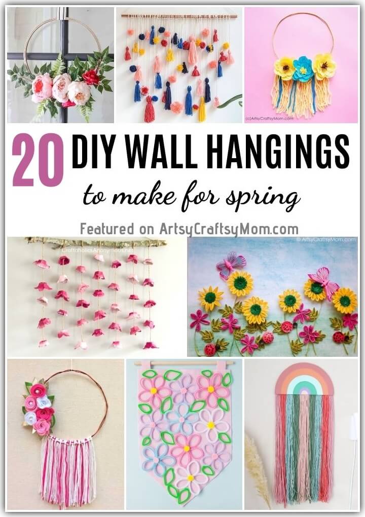 20 Diy Wall Hangings For Spring Decor Ideas - Home Made Wall Decoration Ideas