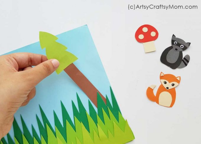 Download and assemble our Printable Woodland Themed Paper Collage and get ready to have some fun with some cute and furry woodland friends! 