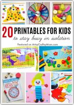 20 Printables to keep Kids Busy in Isolation